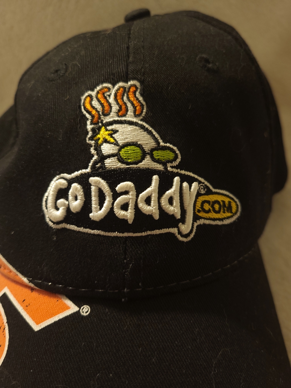 NASCAR Go Daddy #5 Mark Martin Adjustable Hat Motorsport Fan Gear Embroider Vtg - Picture 3 of 8